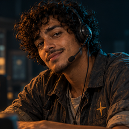 Dispatcher: a young man in his twenties with curly hair, looking eager
